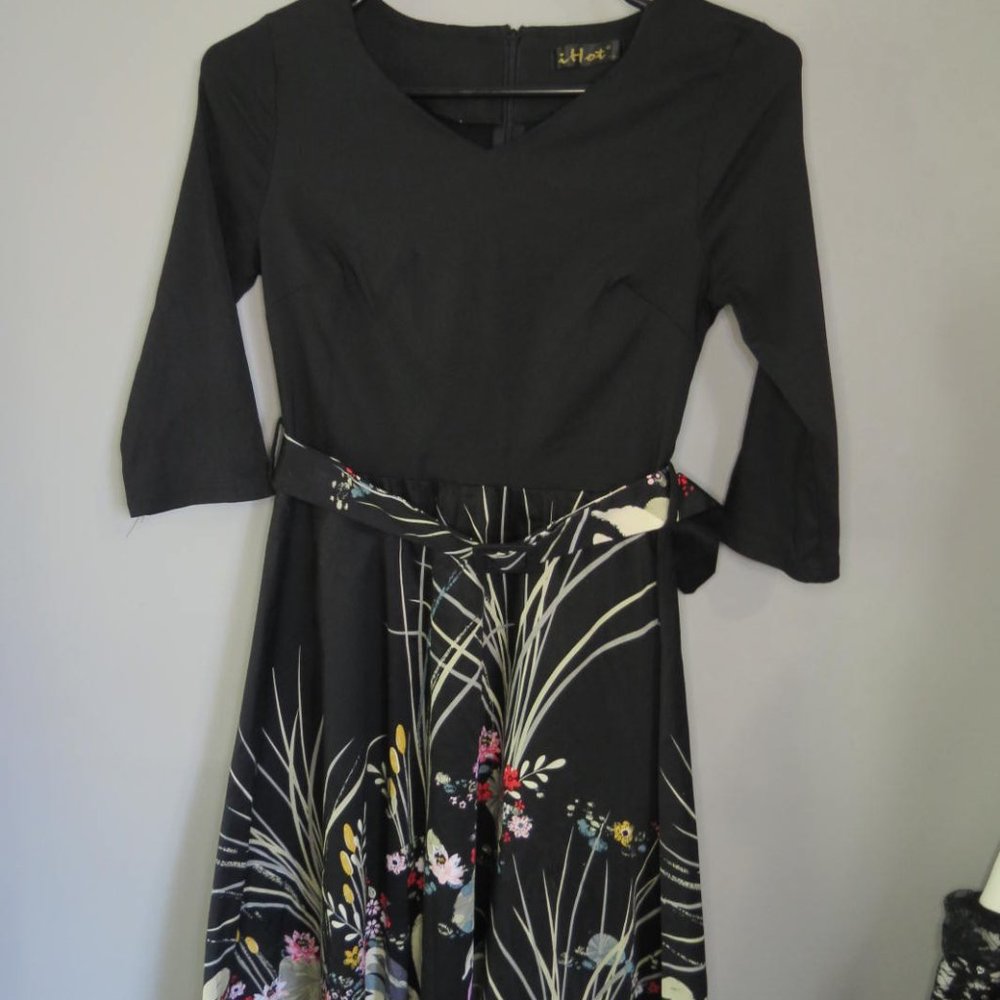 IHOT - retro rockabilly style swan dress - size small - Picture 6 of 11